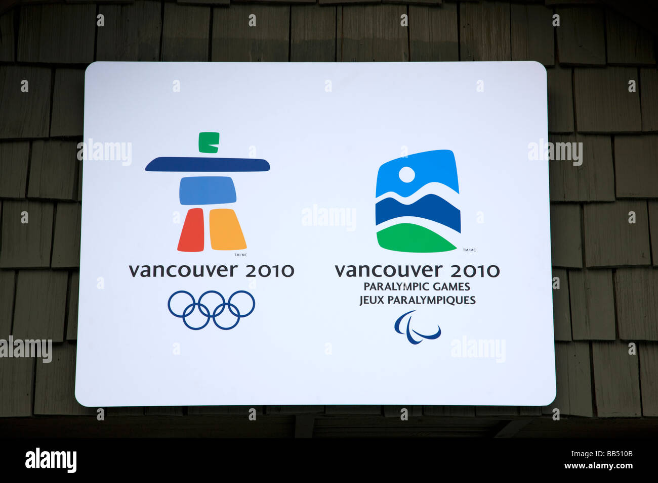 Il villaggio di Whistler host dell'invernali di Vancouver 2010 Whistler della Columbia britannica in Canada Foto Stock