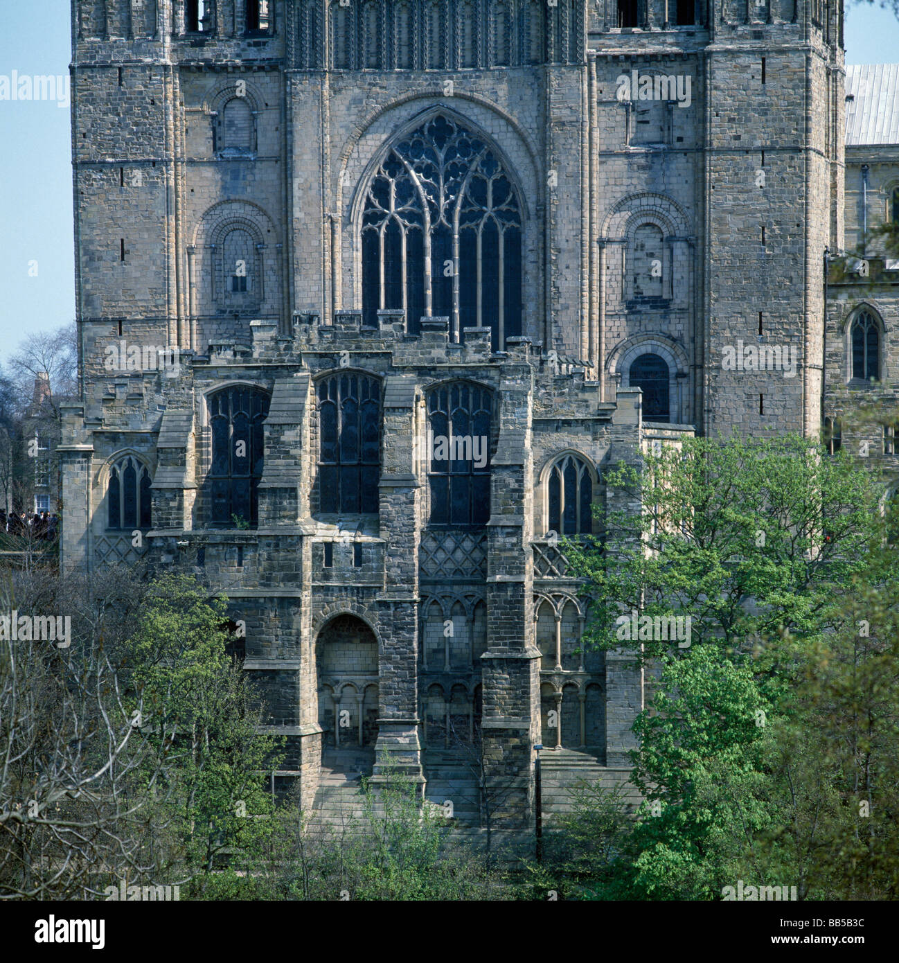 La Cattedrale di Durham 12thc Galilea Cappella esterno Foto Stock