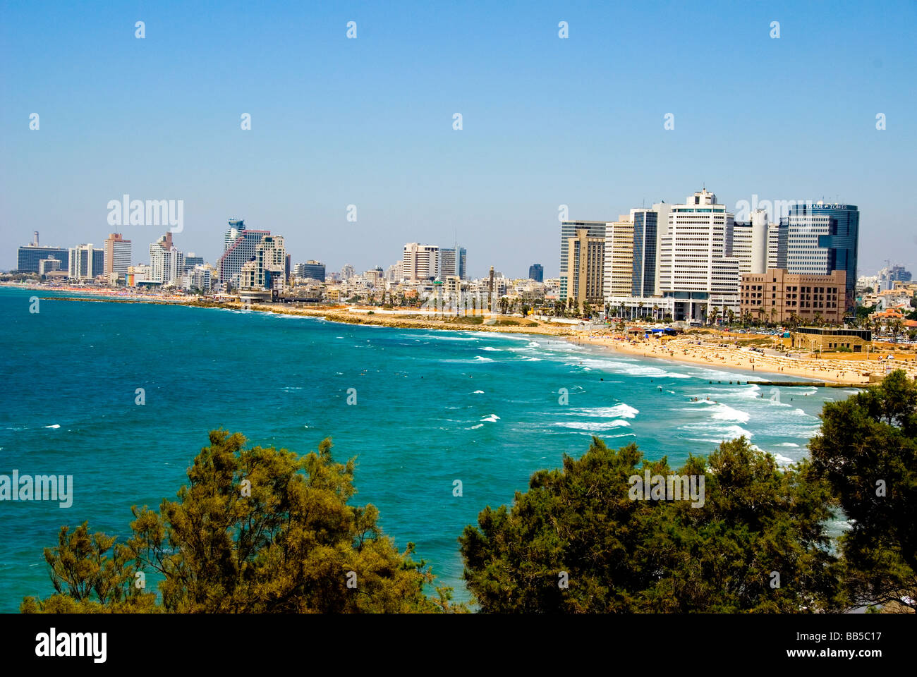 Tel Aviv skyline, Israele Foto Stock