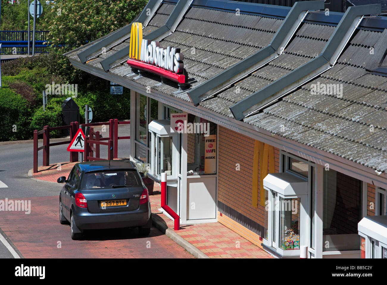 McDonalds drive-through Foto Stock