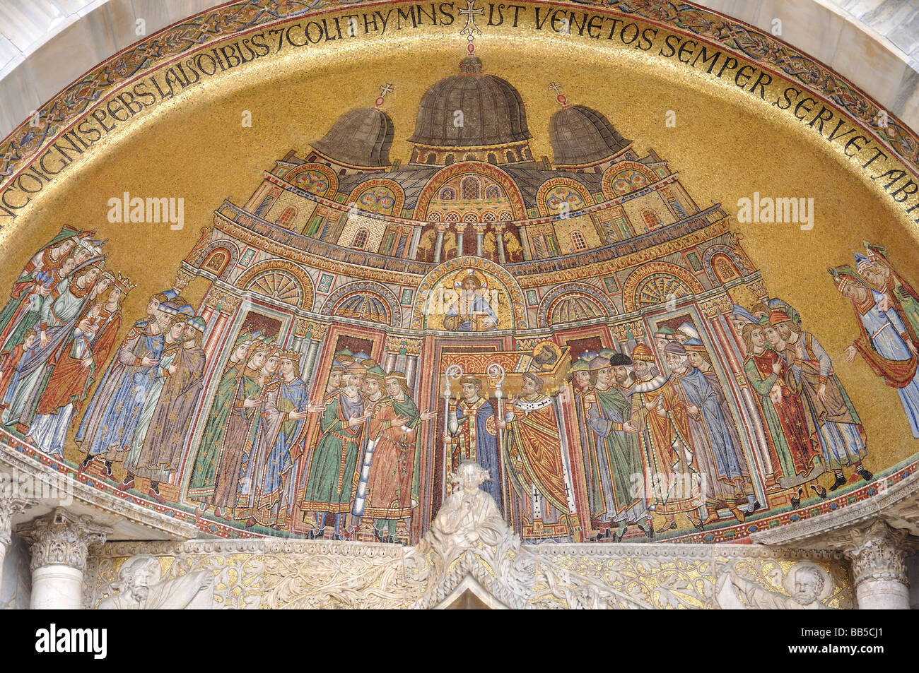Ingresso mosaico, la Basilica di San Marco, Piazza San Marco, Venezia, Provincia di Venezia, regione Veneto, Italia Foto Stock