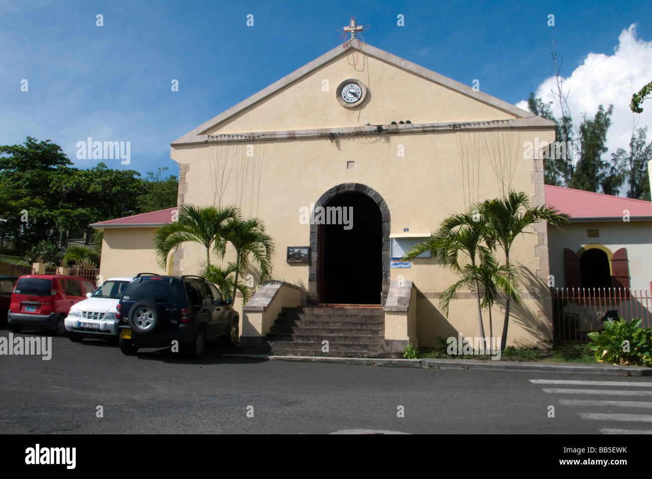 La chiesa cattolica francese Marigot Saint Martin Foto Stock