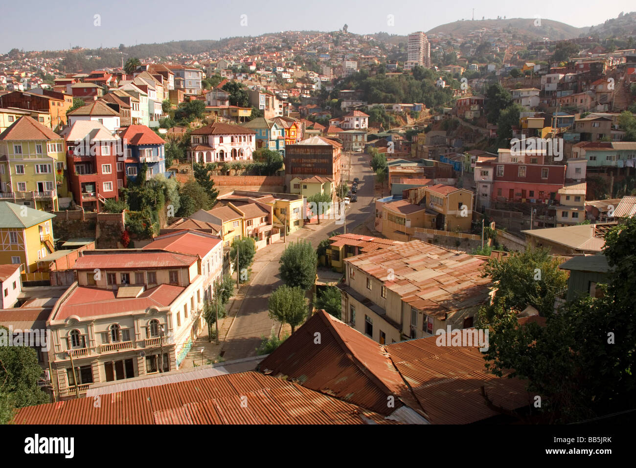 Cerro San Juan de Dios, Valparaiso, Cile Foto Stock