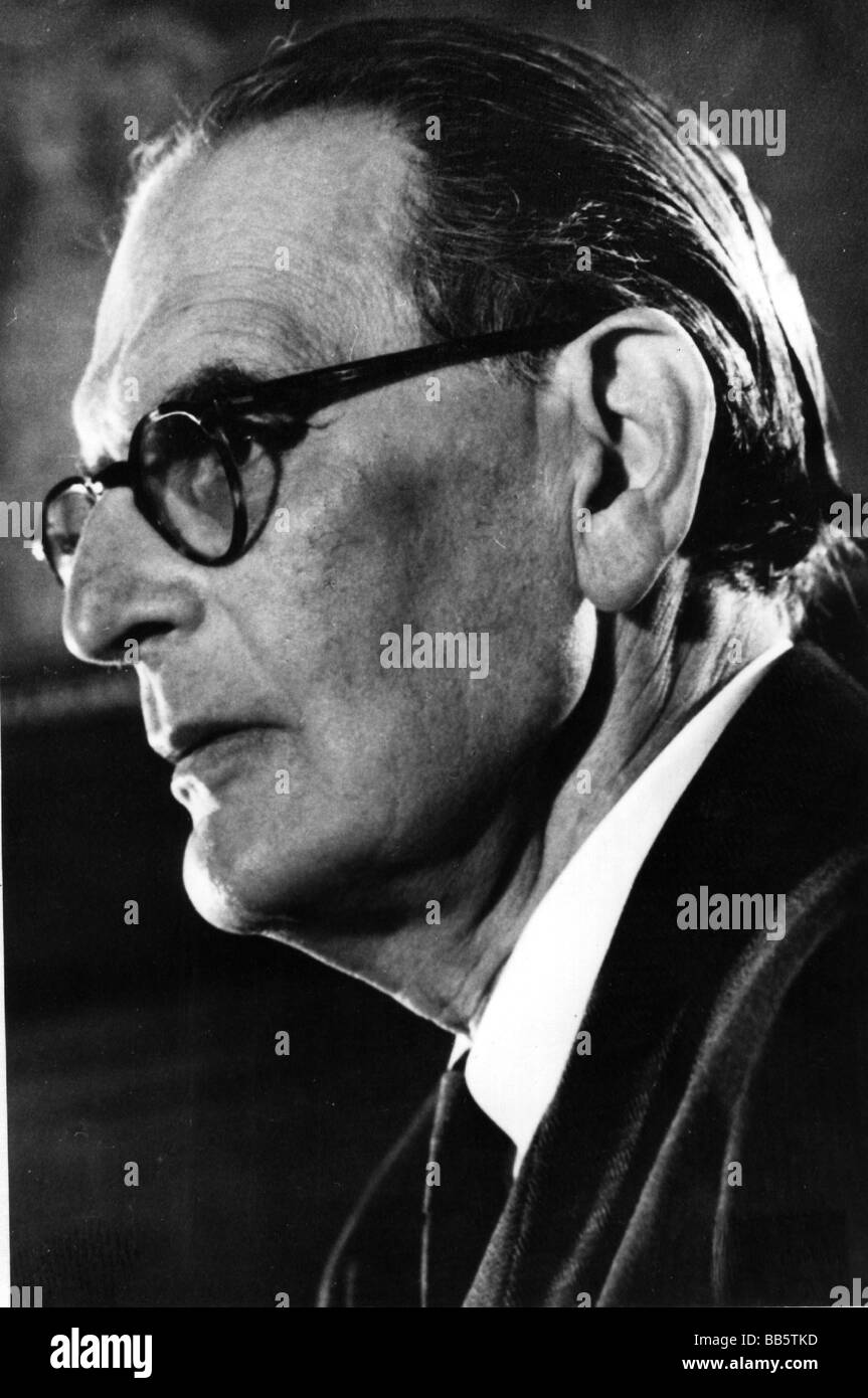 Klemperer, otto, 14.5.1885 - 6.7.1973, direttore d'orchestra tedesco, ritratto, vista laterale, circa 1955, Foto Stock