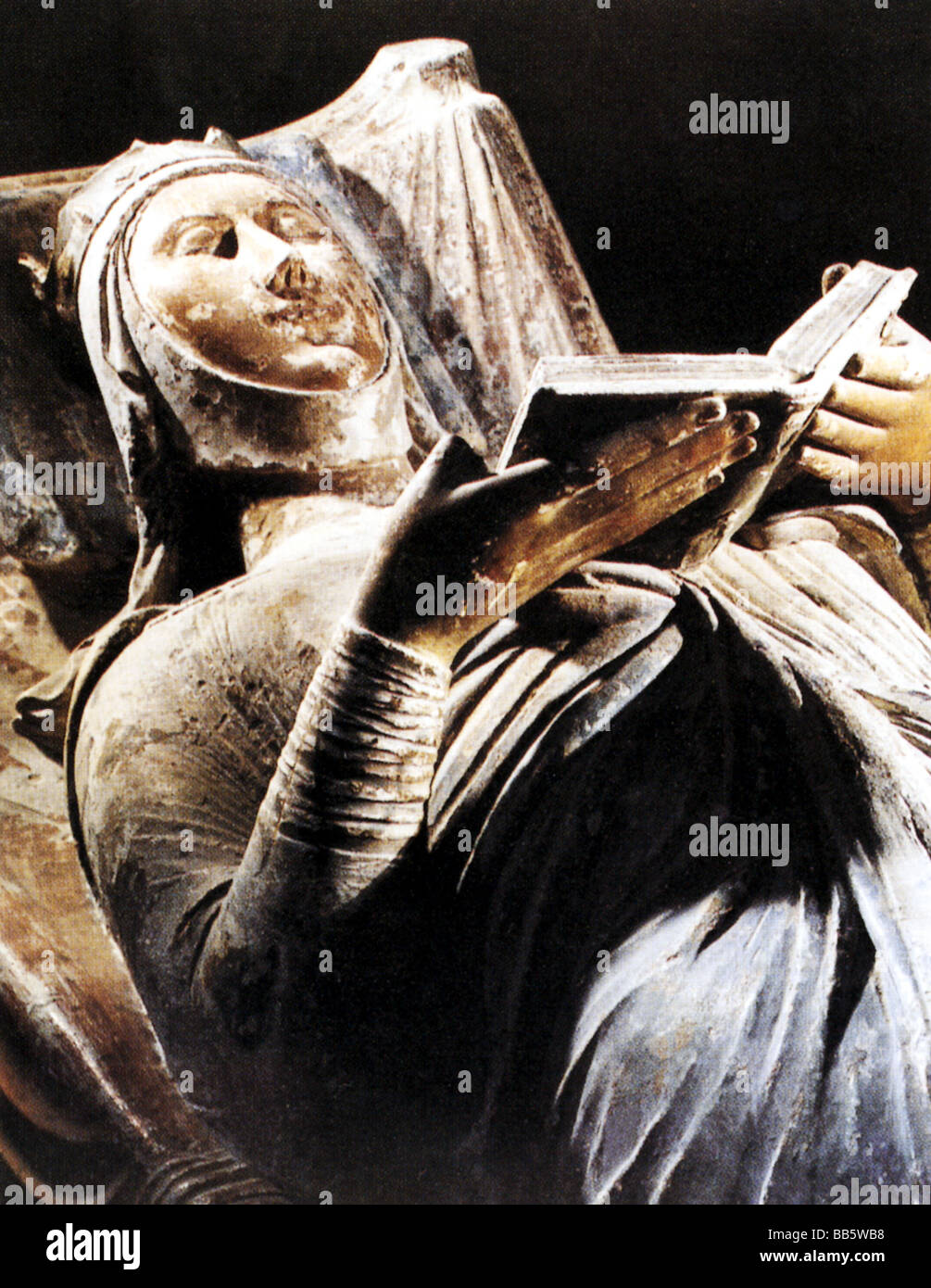 Eleonore di Aquitania, 1122 - 31.3.1204, Regina d'Inghilterra dal 19.12.1154, moglie del re Enrico II, scultura tomba, Abbazia Fontrevault, Aniou, 12th secolo, Foto Stock