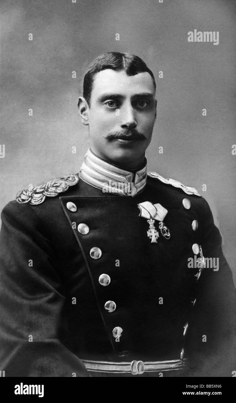 Christian X, 26.9.1870 - 20.4.1947, Re di Danimarca 1912 - 1947, ritratto, come principe ereditario, cartolina, circa 1900, Foto Stock