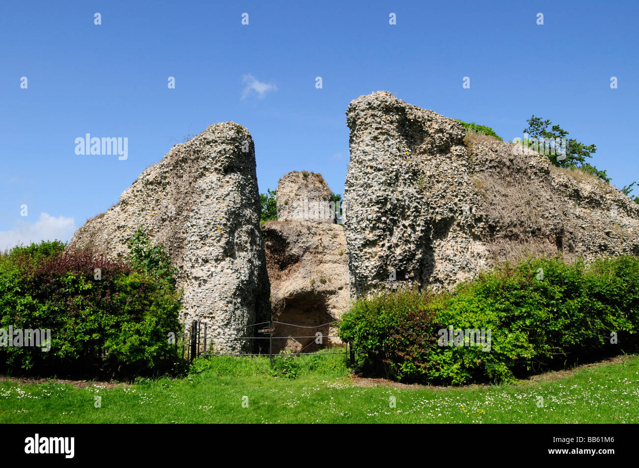 Resti di Saffron Walden Castello, Saffron Walden Essex England Regno Unito Foto Stock