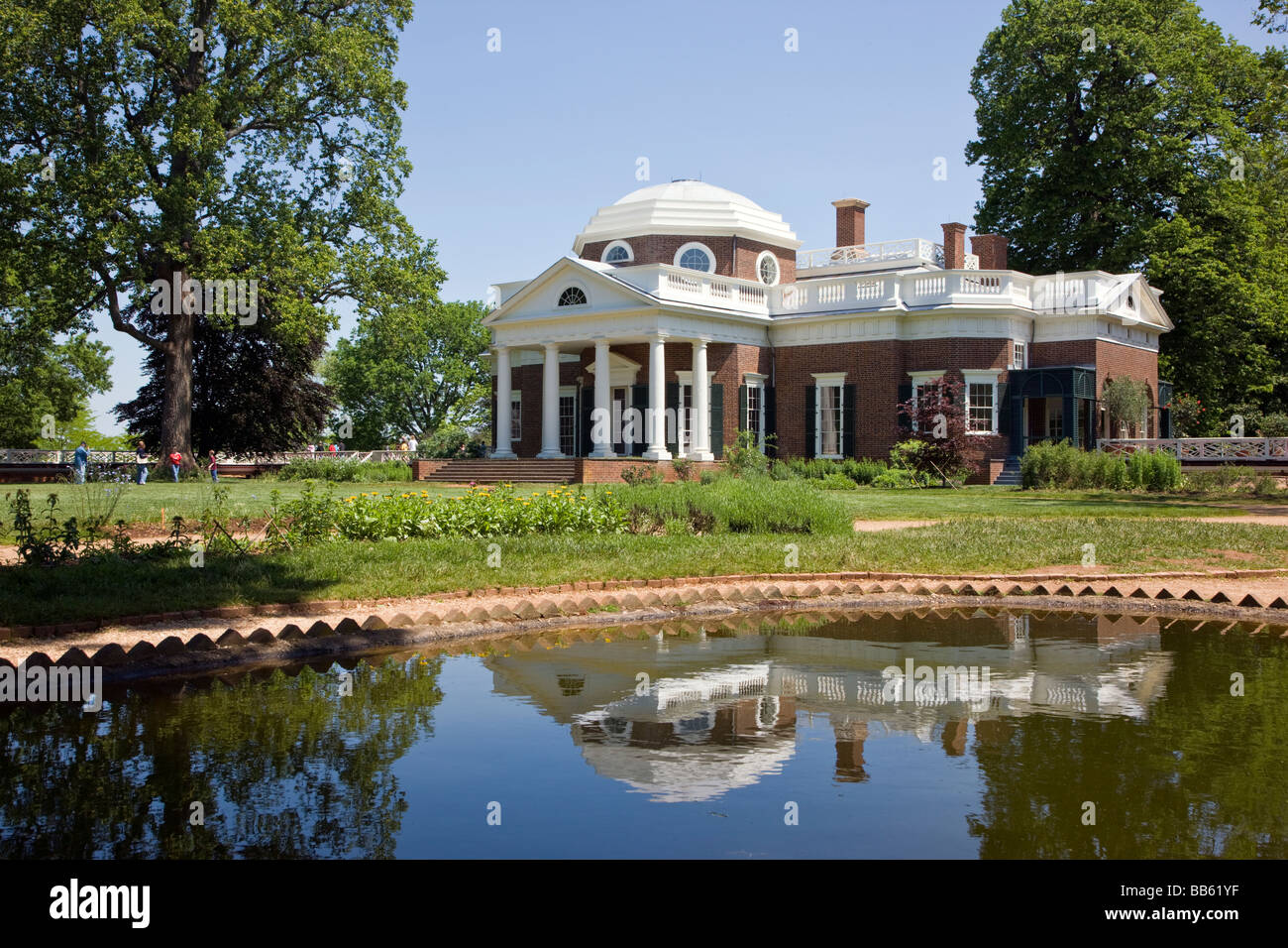 Monticello Thomas Jefferson s ex casa e piantagione nei pressi di Charlottesville in Virginia USA Foto Stock