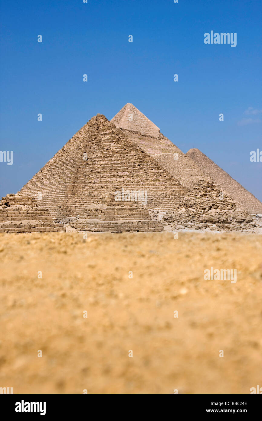 Le grandi piramidi d'Egitto Foto Stock
