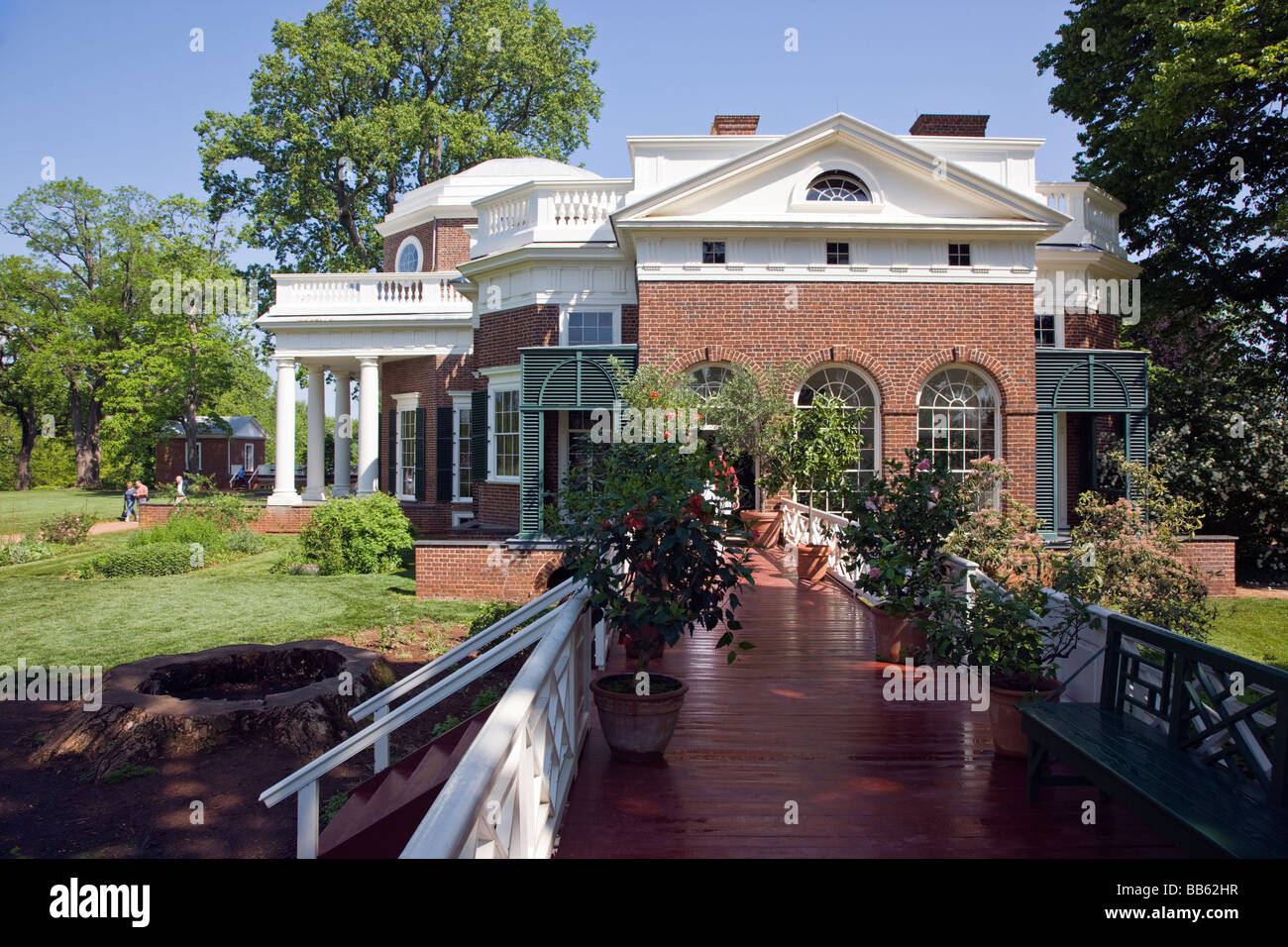 Monticello Thomas Jefferson s ex casa e piantagione nei pressi di Charlottesville in Virginia USA Foto Stock