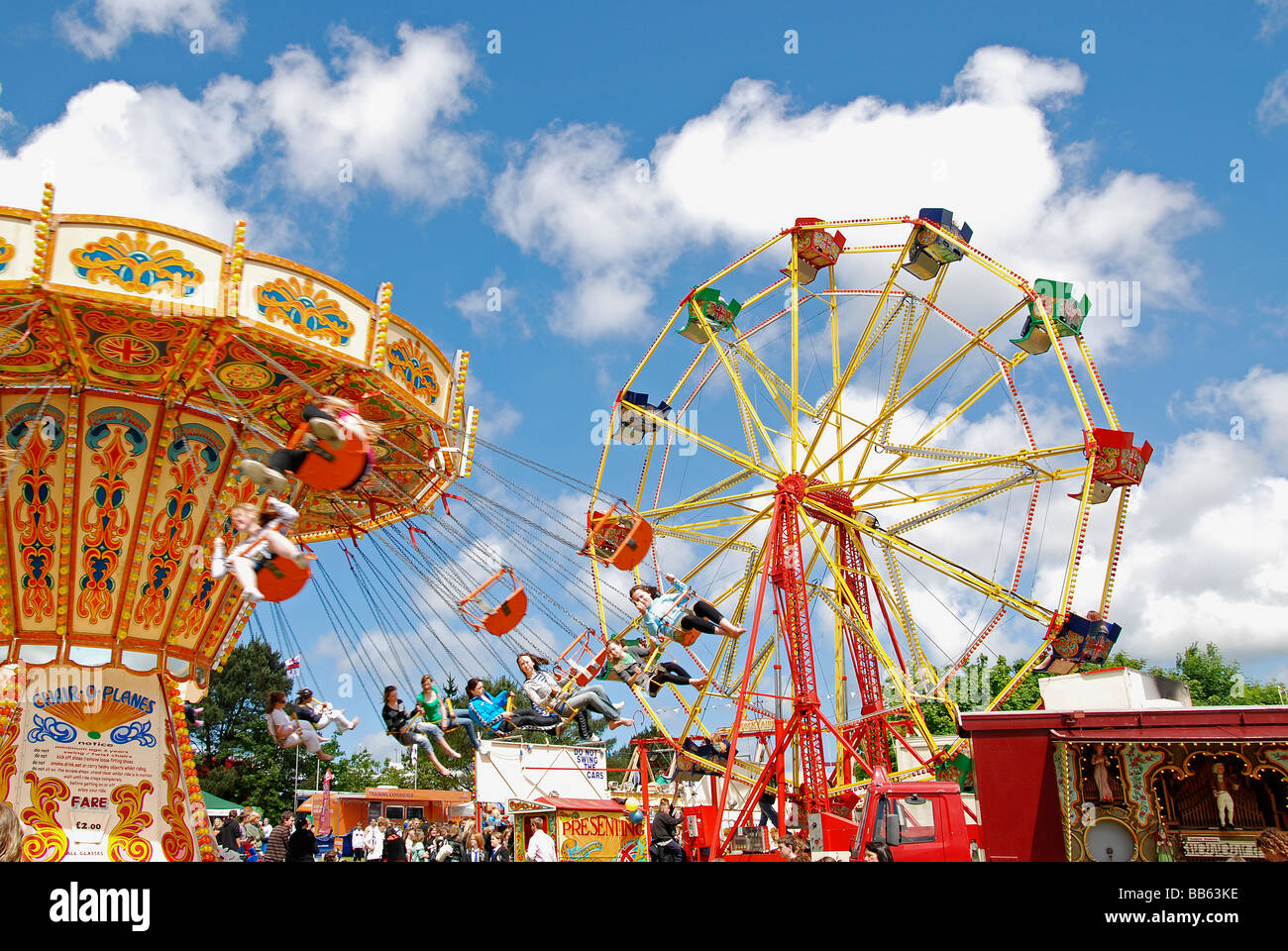 Luna park presso il Royal Cornwall show,st albans,cornwall, Regno Unito Foto Stock