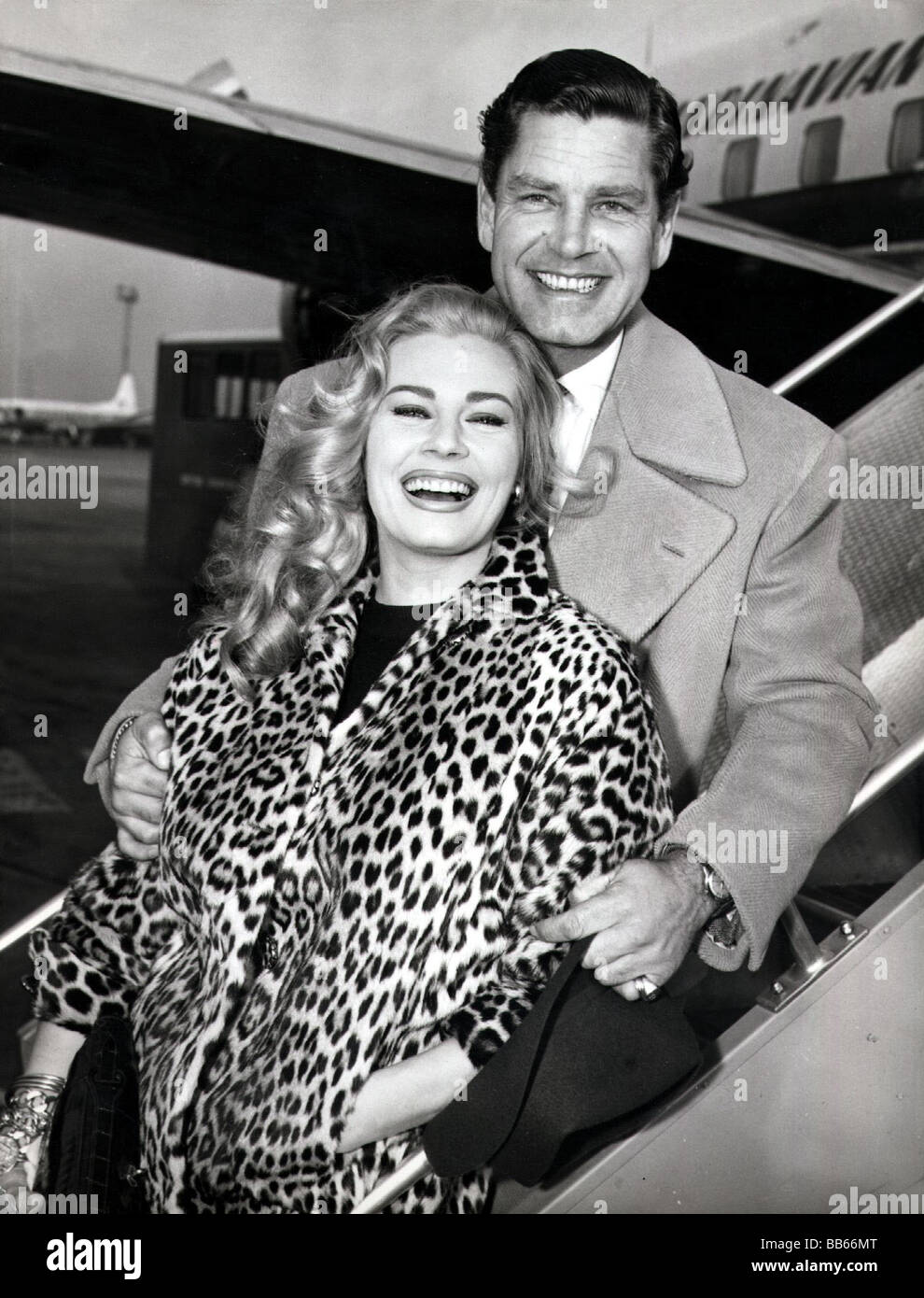 Anita Ekberg, 29.9.1931 - 11.1.2015, attrice svedese, con marito Anthony Steel, , Foto Stock