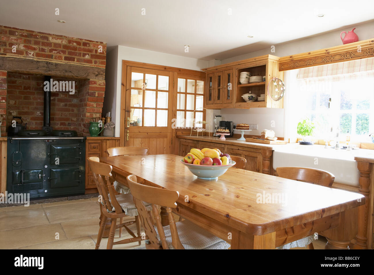 Interno della cucina Farmouse Foto Stock