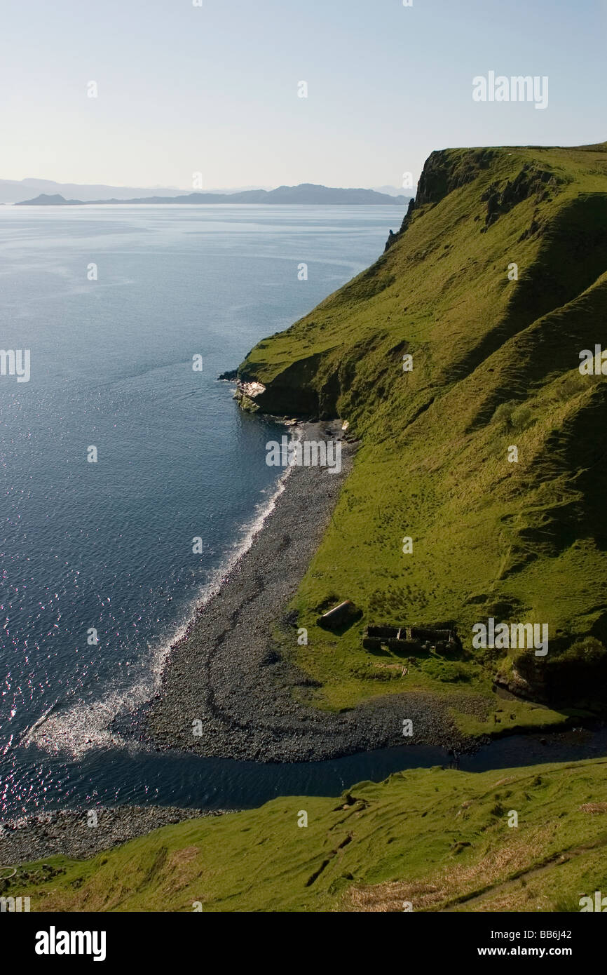 Scozia Highland Skye Lealt scogliere Foto Stock