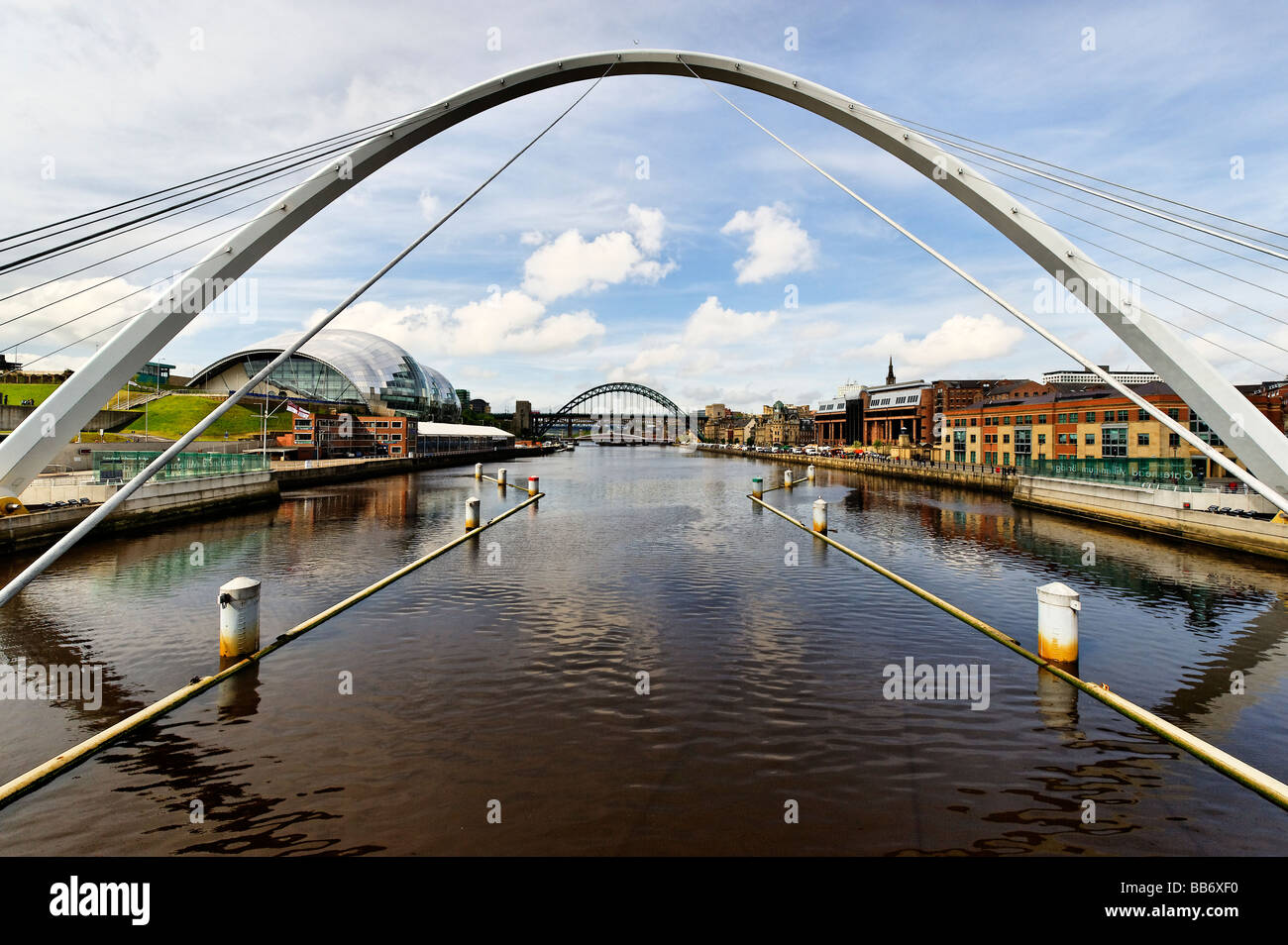 Newcastle Gateshead Millennium Bridge Foto Stock