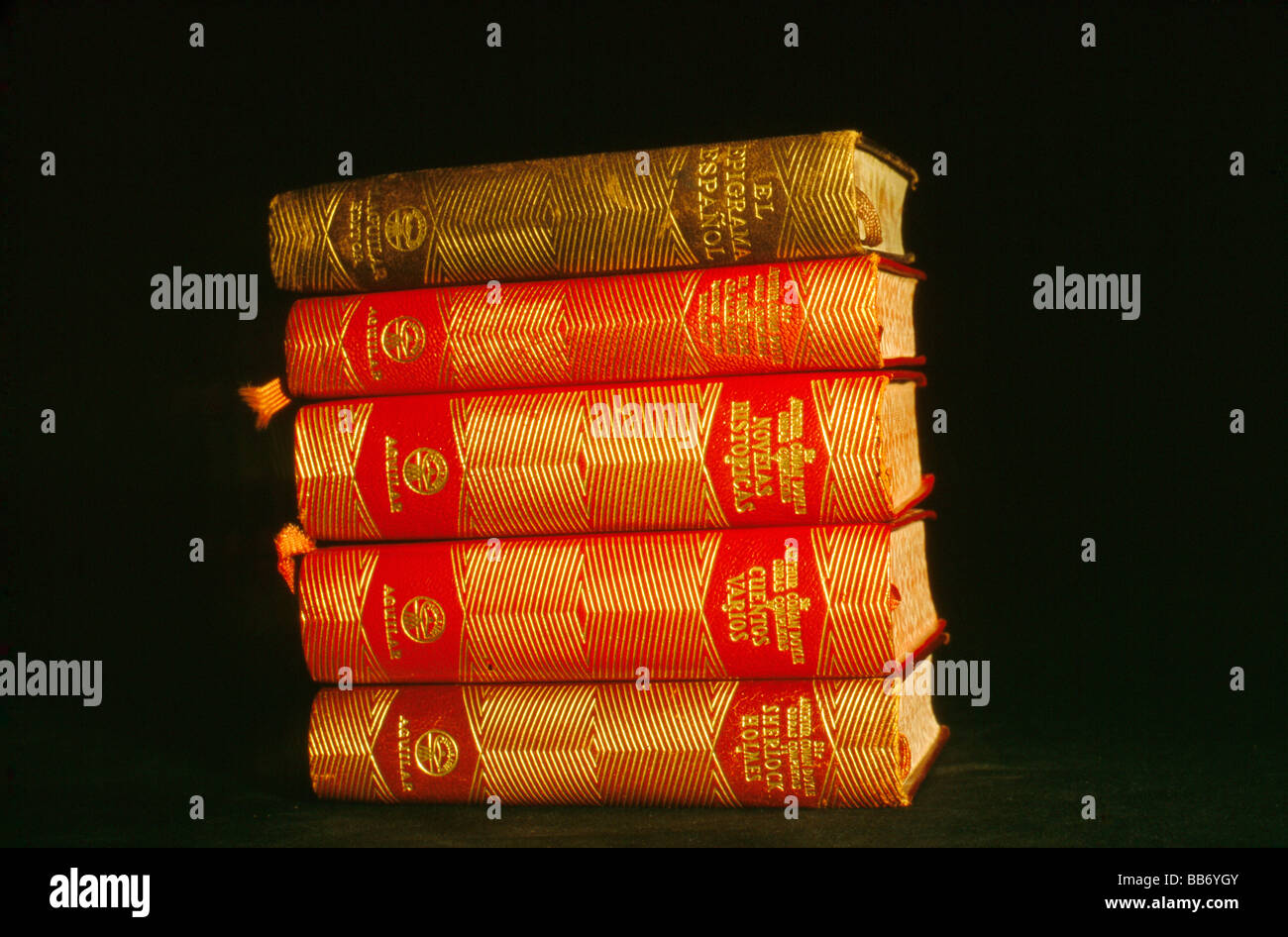 Bundle pila di libri Foto Stock