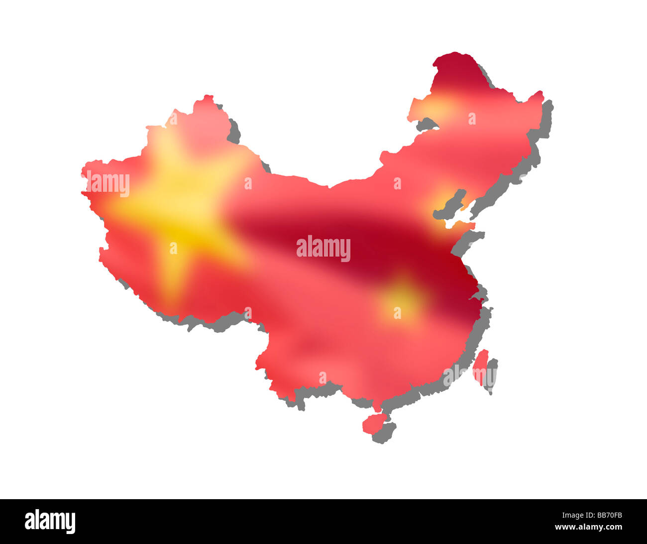 Mappa di Cina Foto Stock