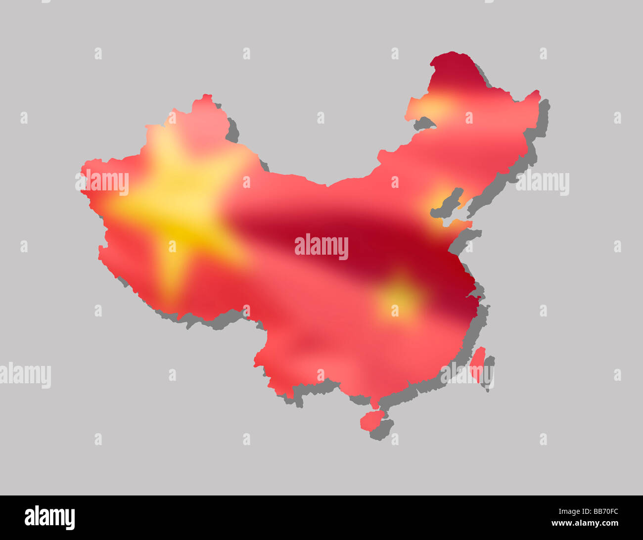 Mappa di Cina Foto Stock