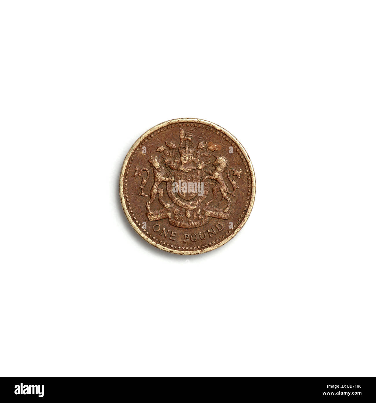 "Martoriata 1983 pound coin' Foto Stock