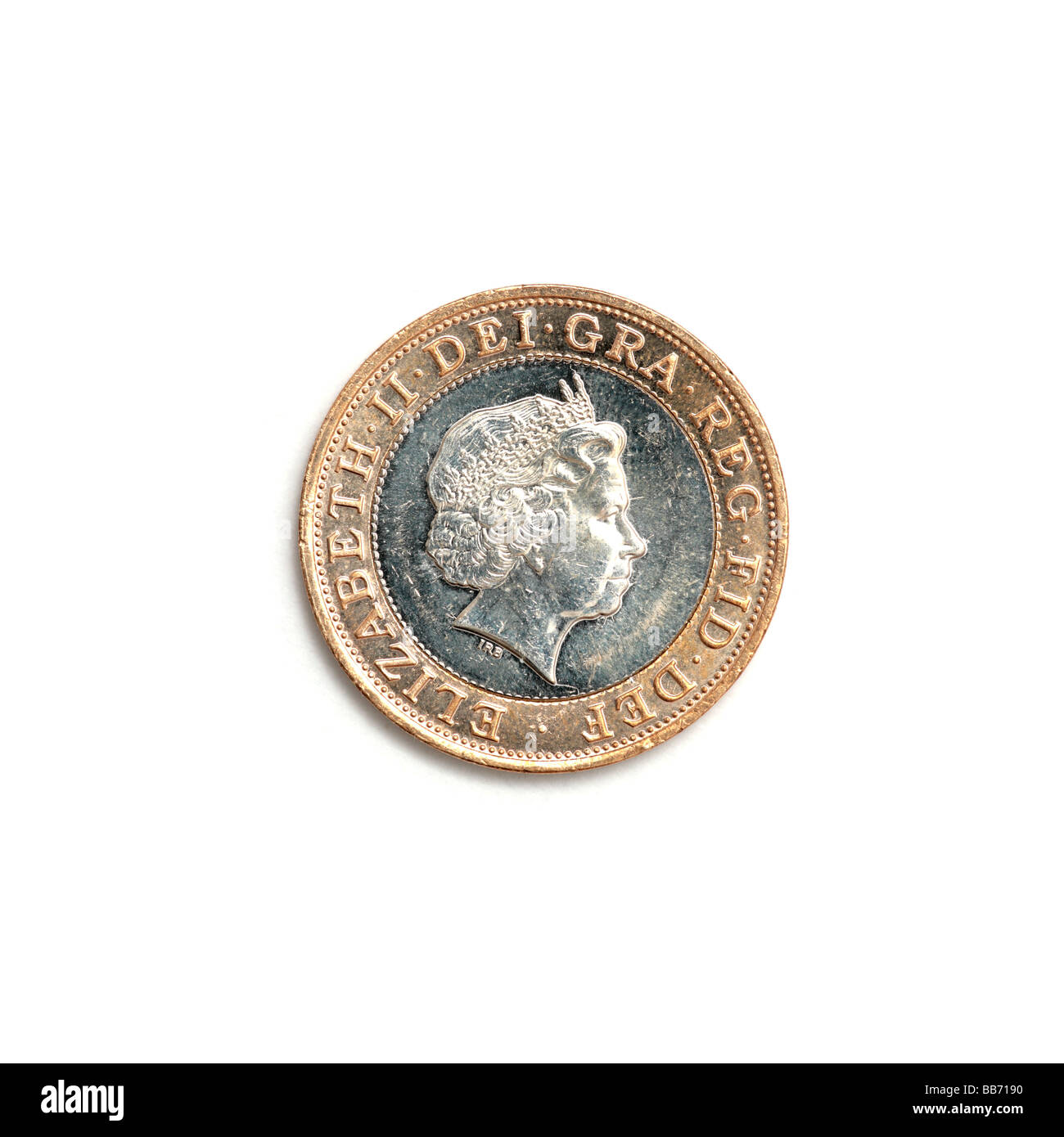 Due British pound coin Foto Stock