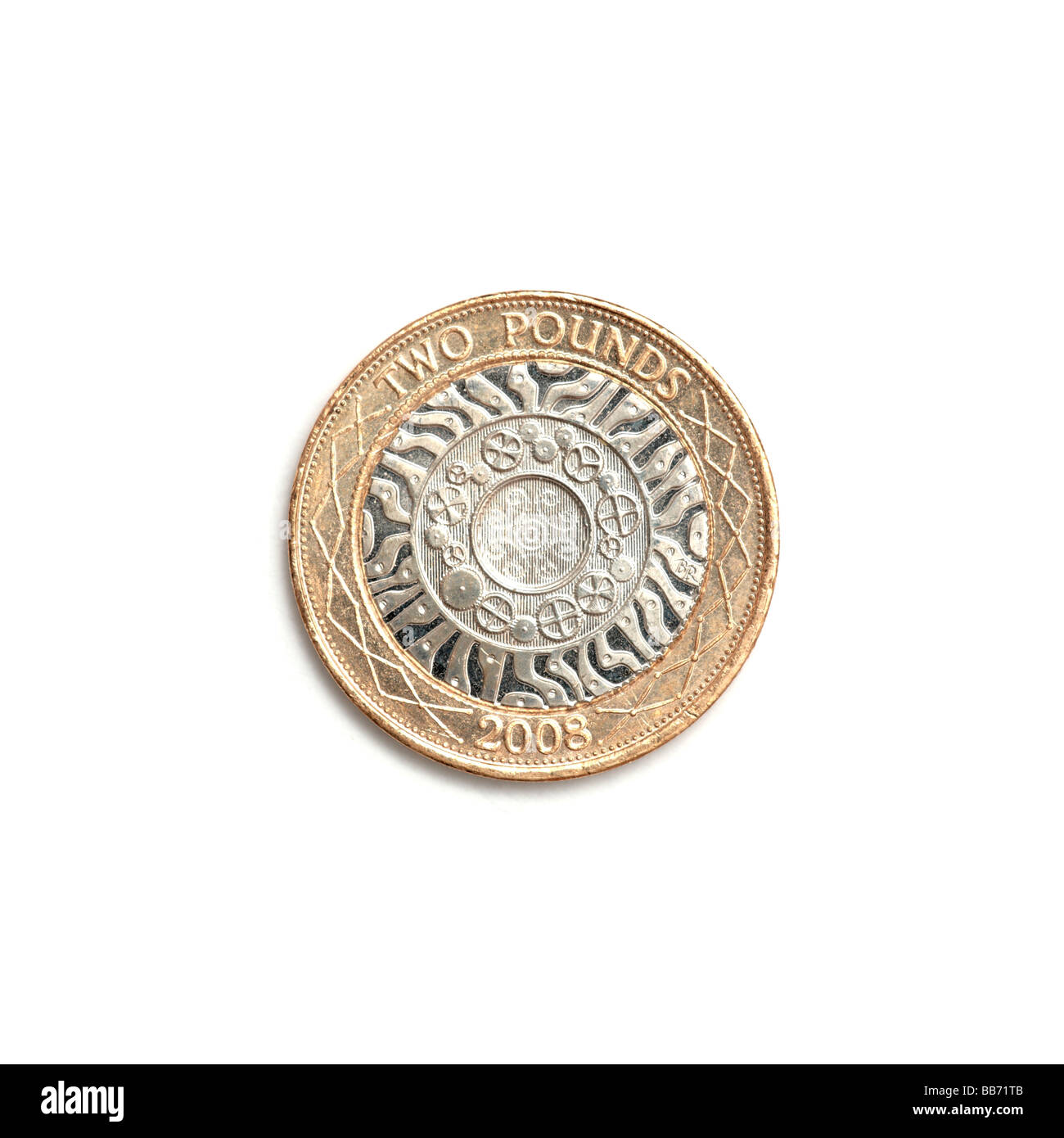 Due British pound coin Foto Stock