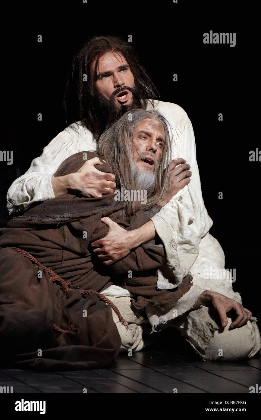 Il conte di Monte Christo, prove prima della premiere mondiale su Marzo 14th, 2009, Teatro San Gallo, Svizzera Foto Stock