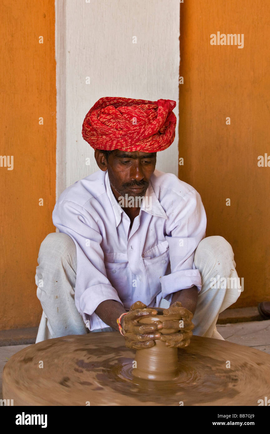 Indian potter, Nord India, India, Asia Foto Stock