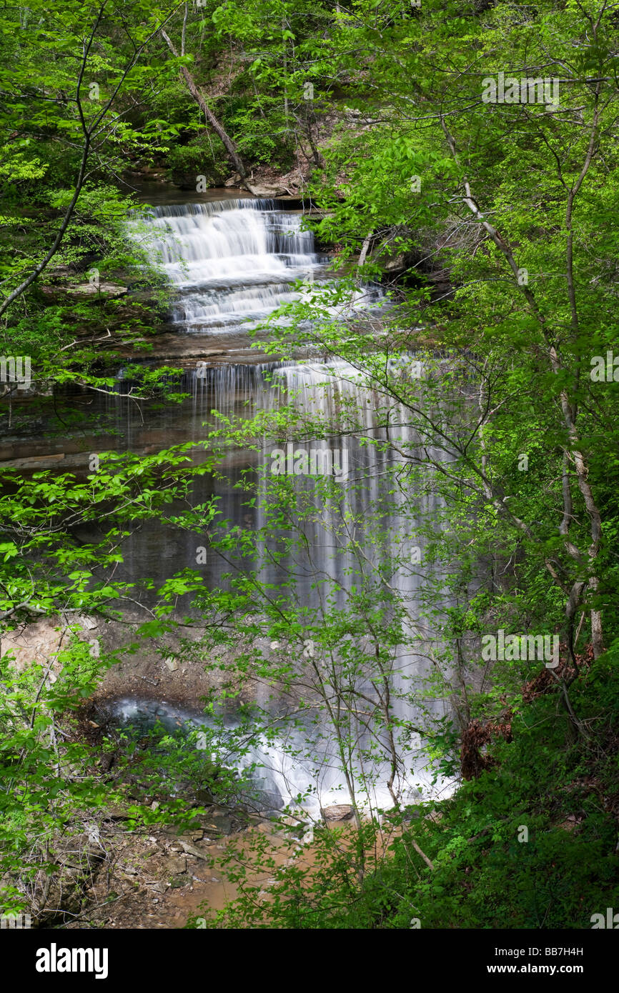 Big Clifty Falls è un 60 piedi cascata in Clifty Falls State Park si trova vicino a Madison Indiana USA Foto Stock