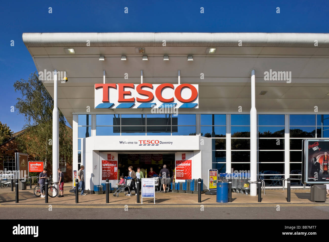 Supermercato Tesco a Daventry Northamptonshire Foto Stock