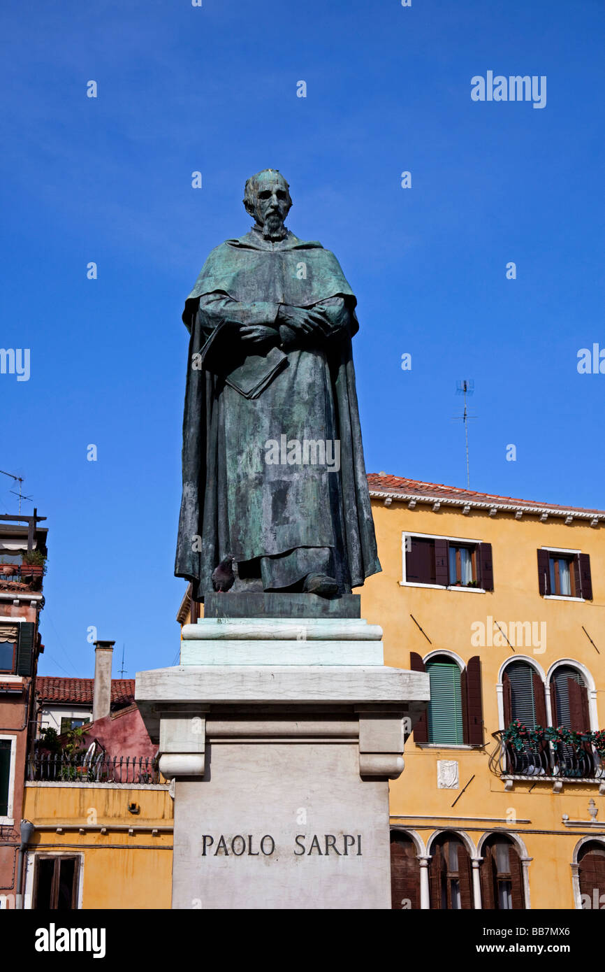 Statua di Paolo Sarpi, Venezia, Italia Foto Stock