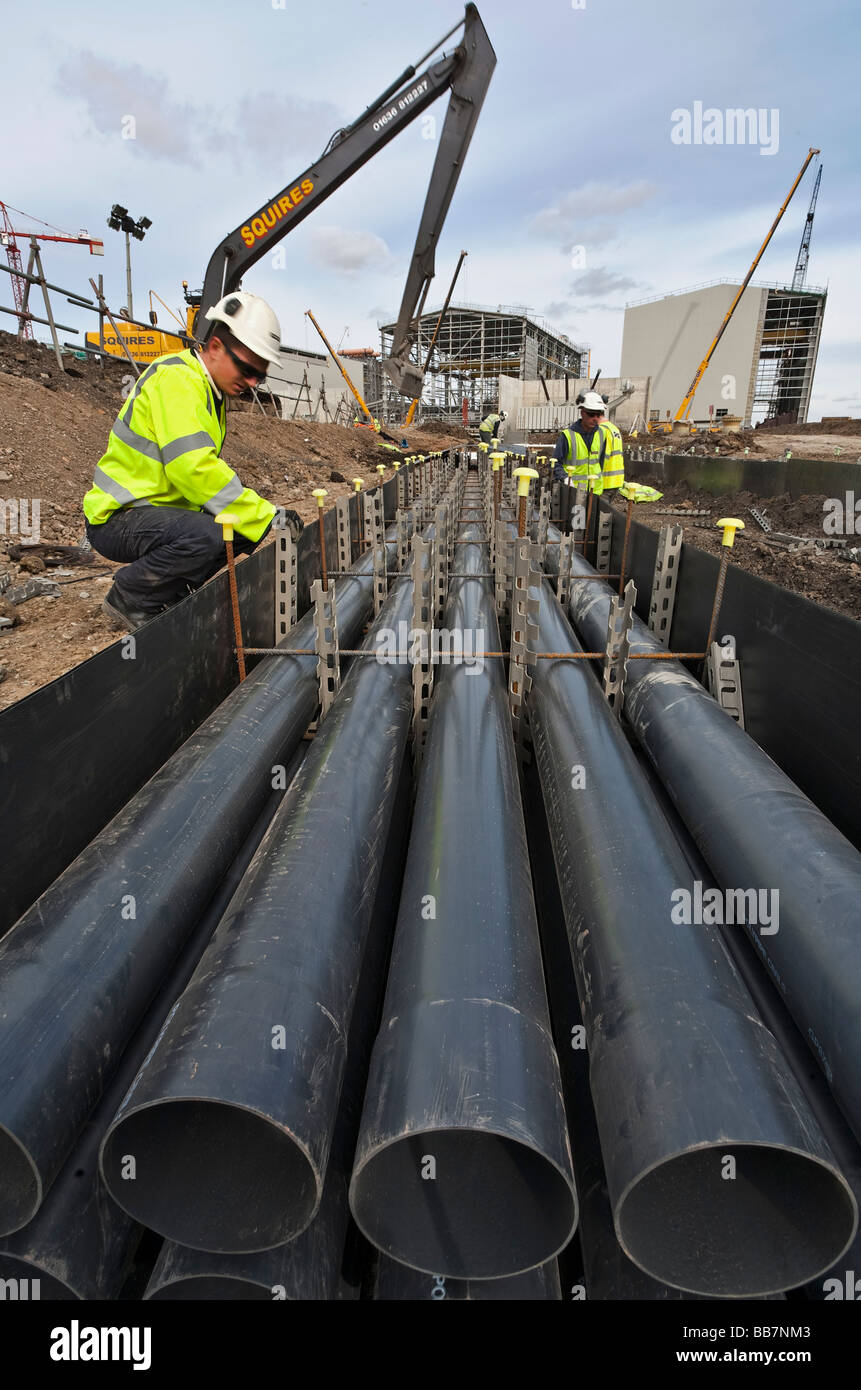 Staythorpe turbina a gas a ciclo combinato power station in costruzione Foto Stock