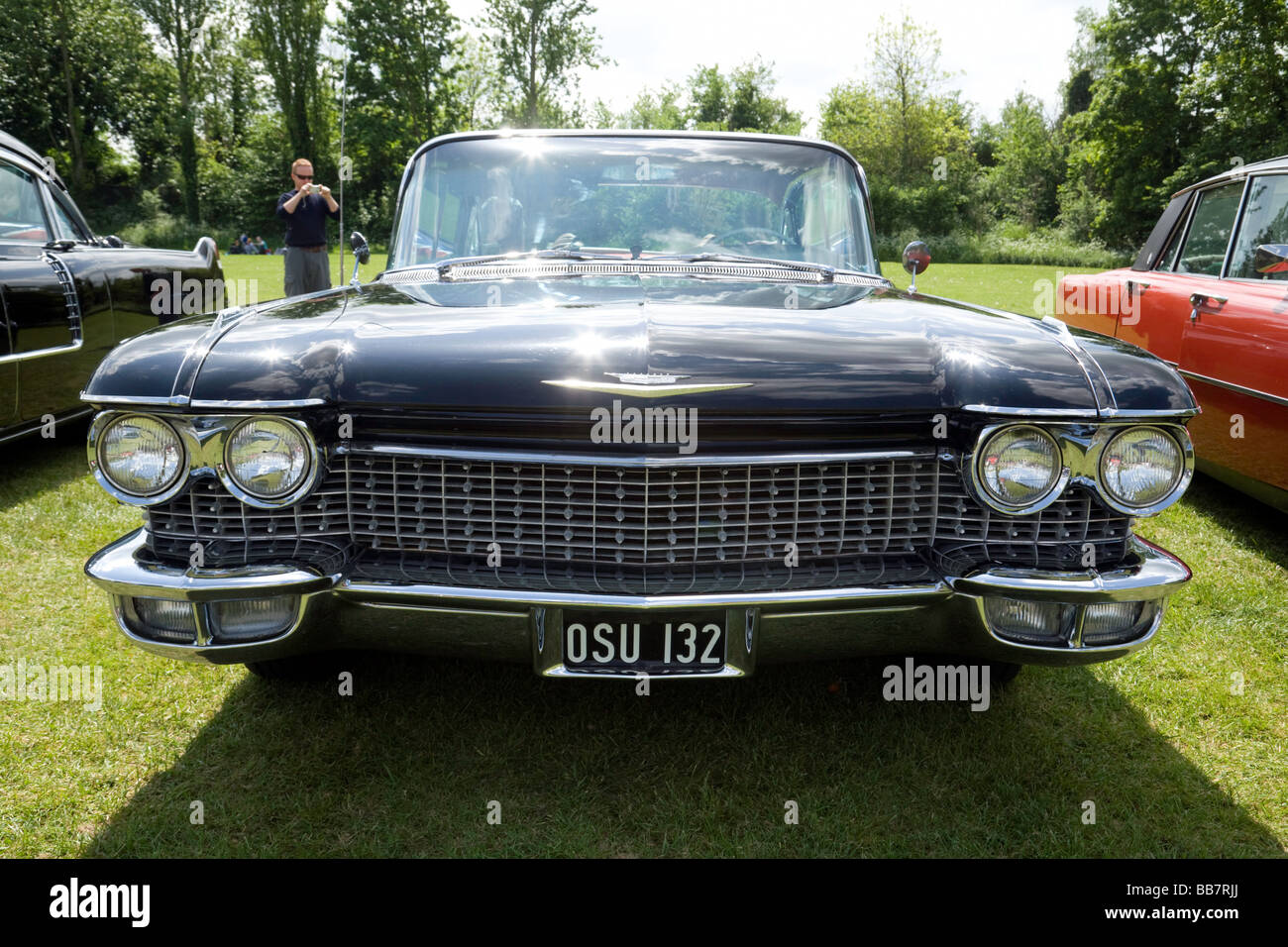 Parte anteriore di una grande annata vettura americana, Wallingford classico auto da rally, Oxfordshire, Regno Unito Foto Stock