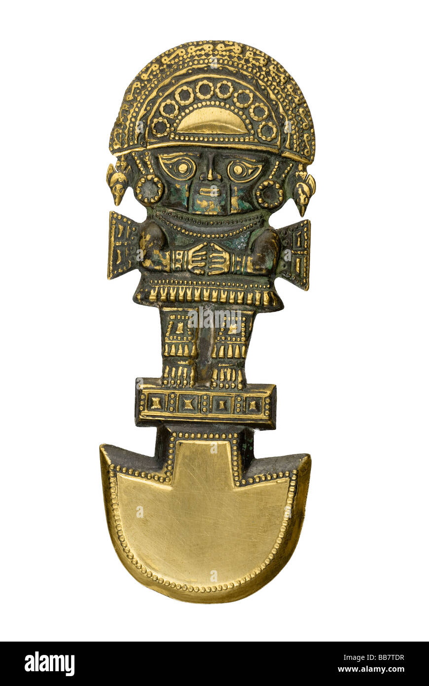 Peruviano antico cerimoniale mask Foto Stock