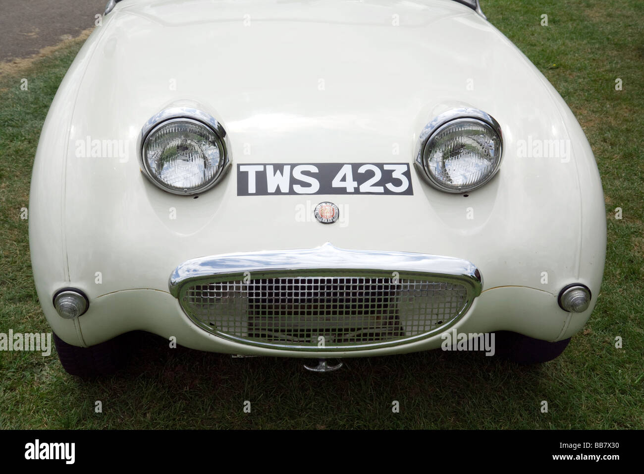 Austin Healey Sprite, noto anche come "frogeye' o 'bugeye", Wallingford classico auto da rally, Oxfordshire, Regno Unito Foto Stock