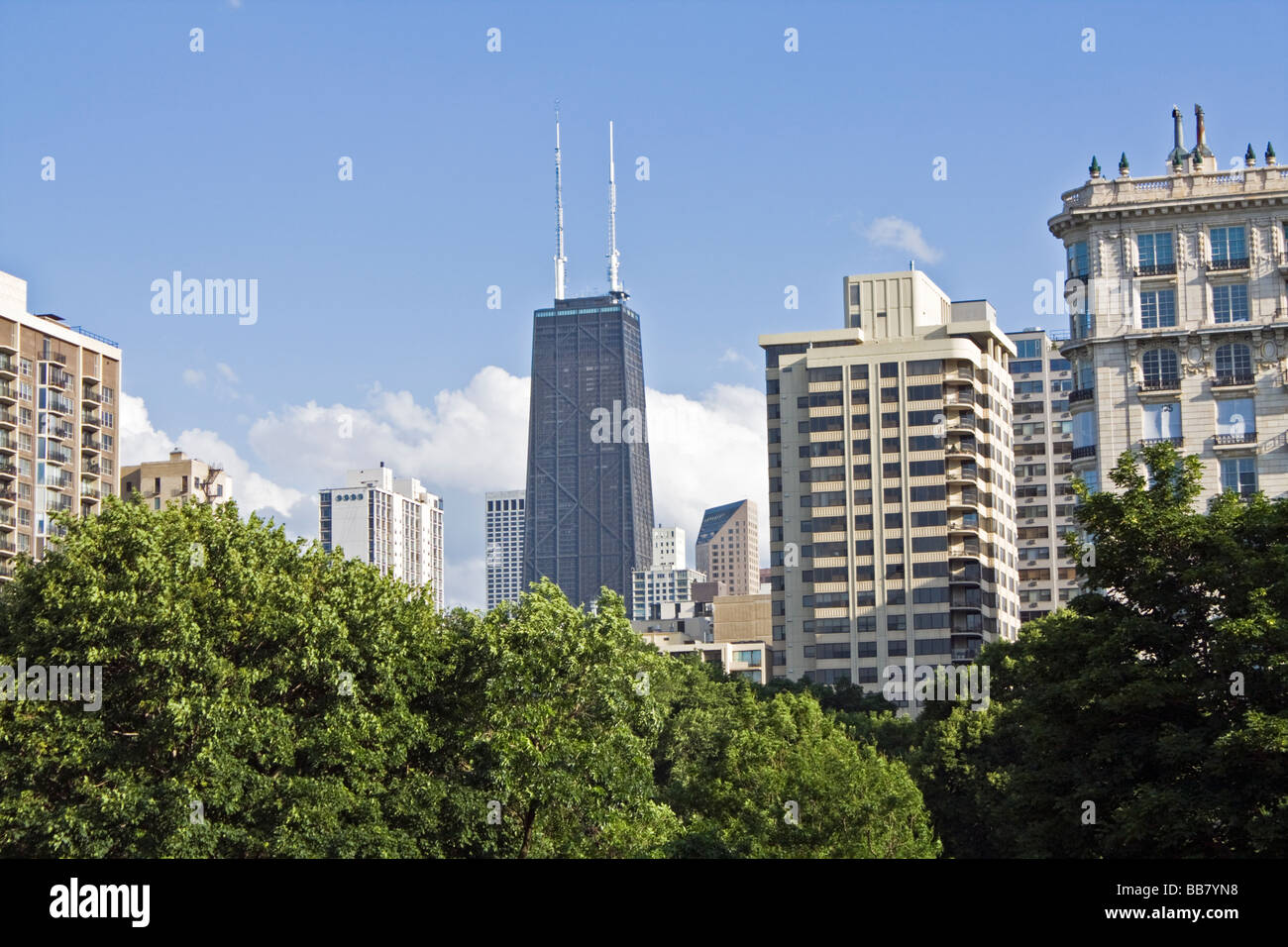 Hancock Building visto da vicino a nord ovest Foto Stock