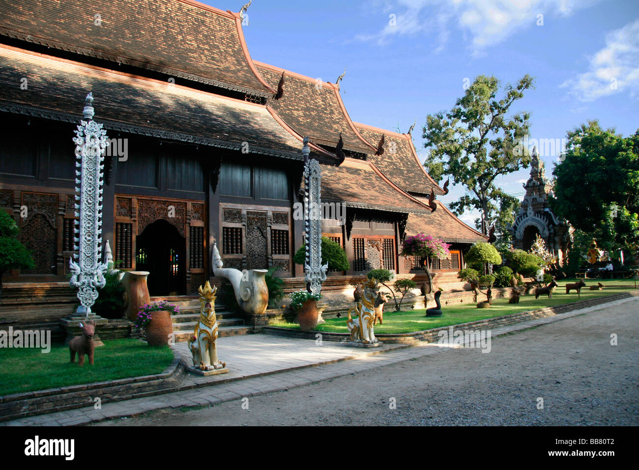 Wat Lok Molee, Wat Lok Moli, tempio, Chiang Mai, Thailandia, Asia Foto Stock