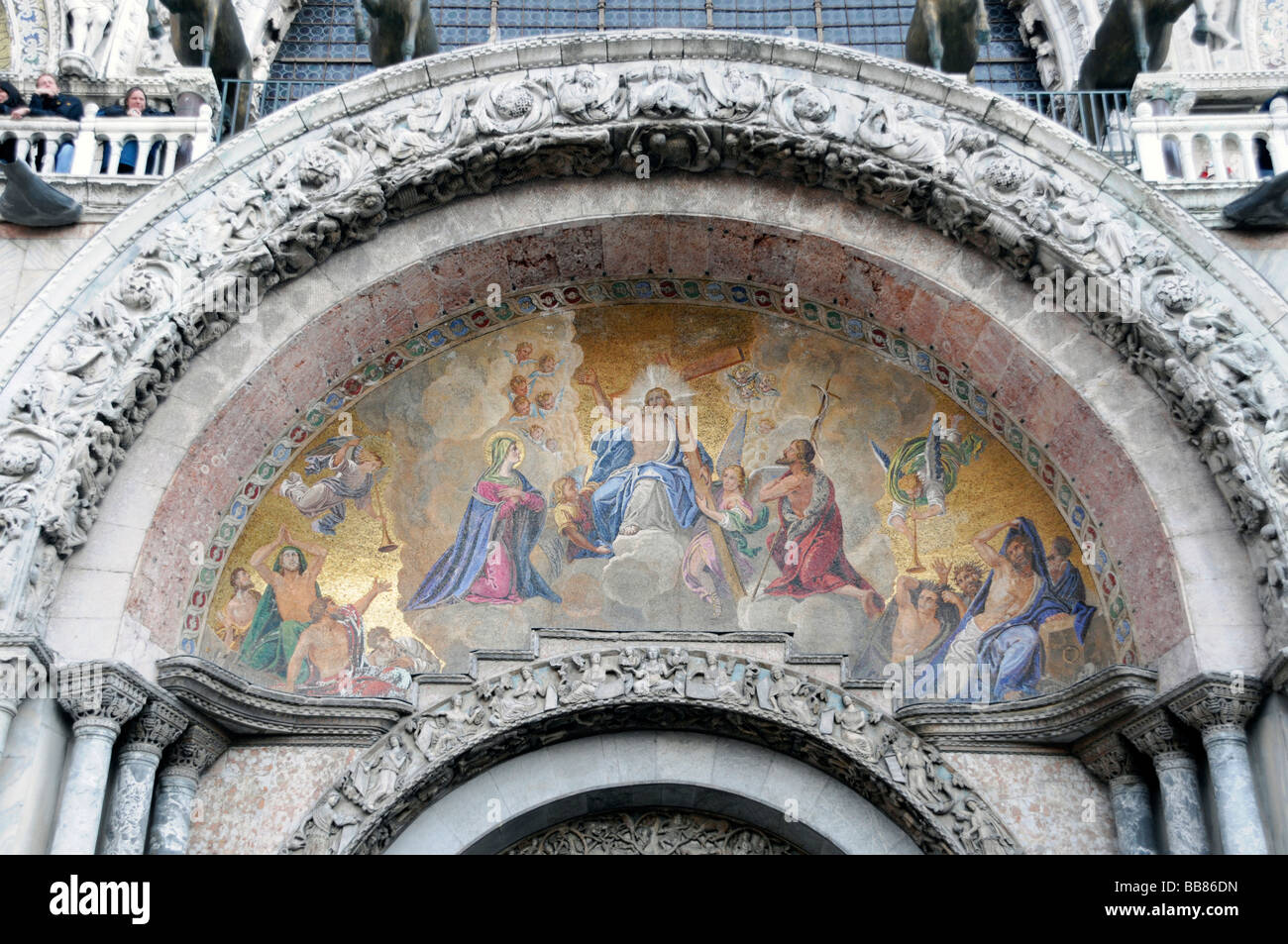 La Basilica di San Marco, dettaglio mosaik, Venezia, Veneto, Italia, Europa Foto Stock