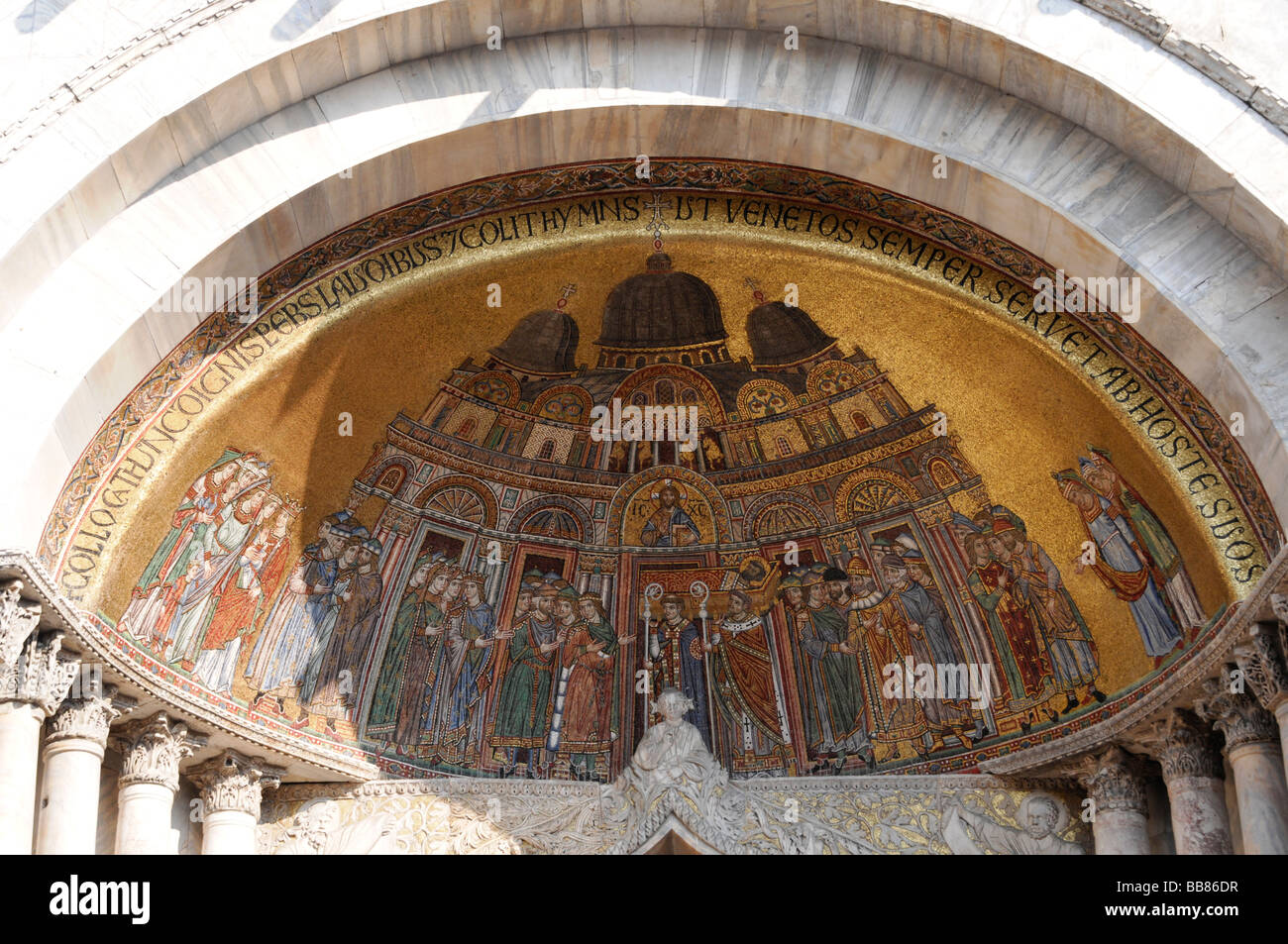 La Basilica di San Marco, dettaglio mosaik, Venezia, Veneto, Italia, Europa Foto Stock