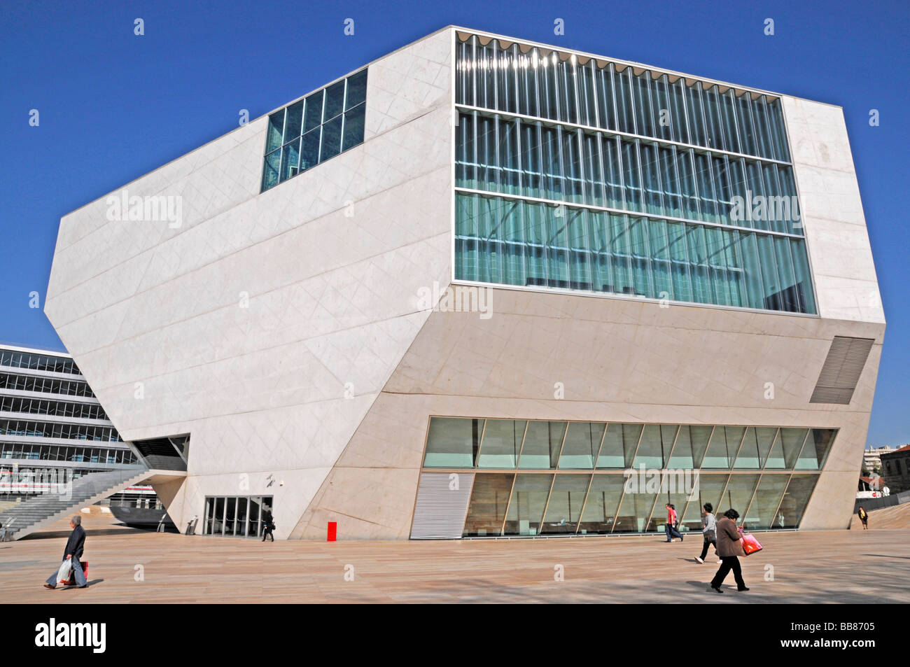 Casa da Mùsica, vista parziale apertura 2005, comunali concert house, Porto, Portogallo settentrionale, Europa Foto Stock
