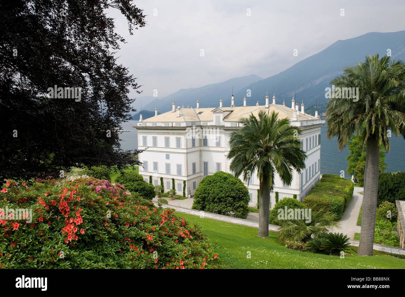 Villa Melzi, Bellagio Lago di Como, Italia Foto Stock