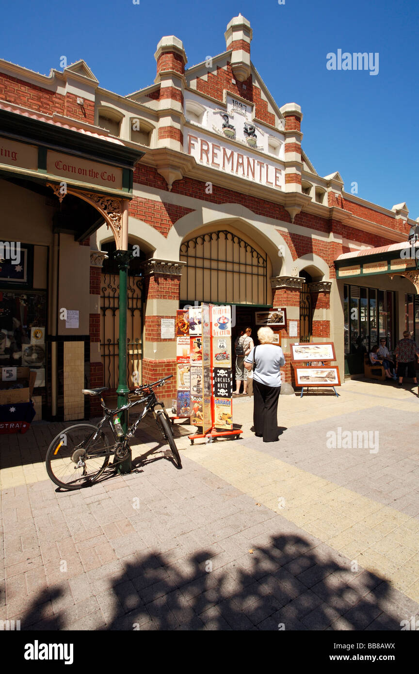 L'ingresso ai mercati di Freemantle, Perth, Western Australia Foto Stock