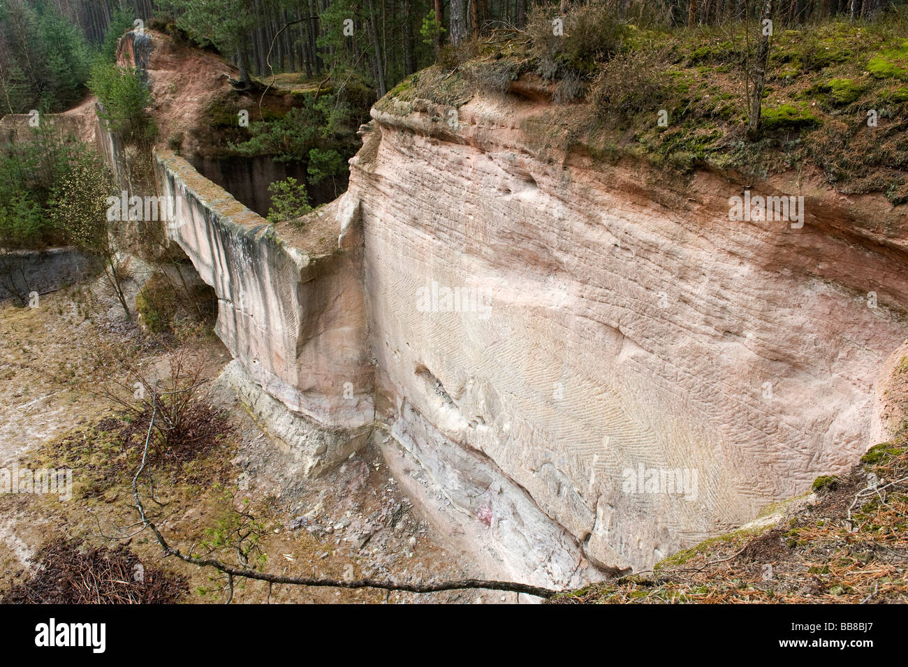 Cava di pietra arenaria vicino Roth, Norimberga, Germania, Europa Foto  stock - Alamy