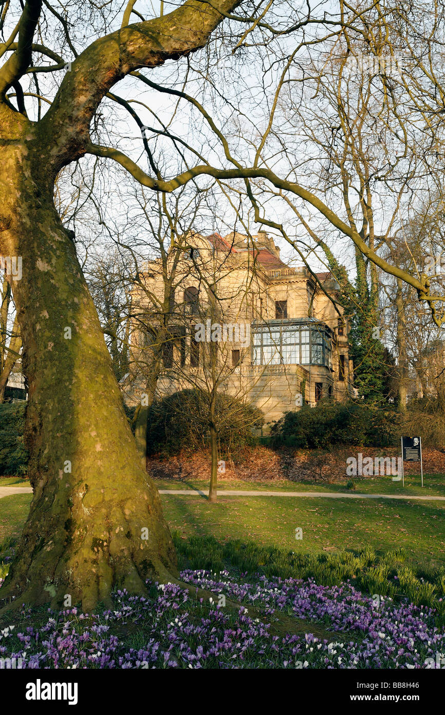 Villa storica Josef Thyssen, Thyssen Park, Muehlheim, an der Ruhr, Renania settentrionale-Vestfalia, Germania, Europa Foto Stock