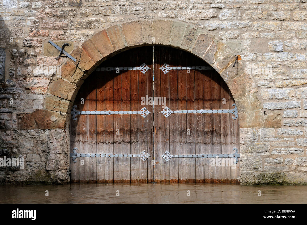 Porta arcuata a Torre Sulfer, Schwaebisch Hall distretto, Baden-Wuerttemberg, Germania, Europa Foto Stock