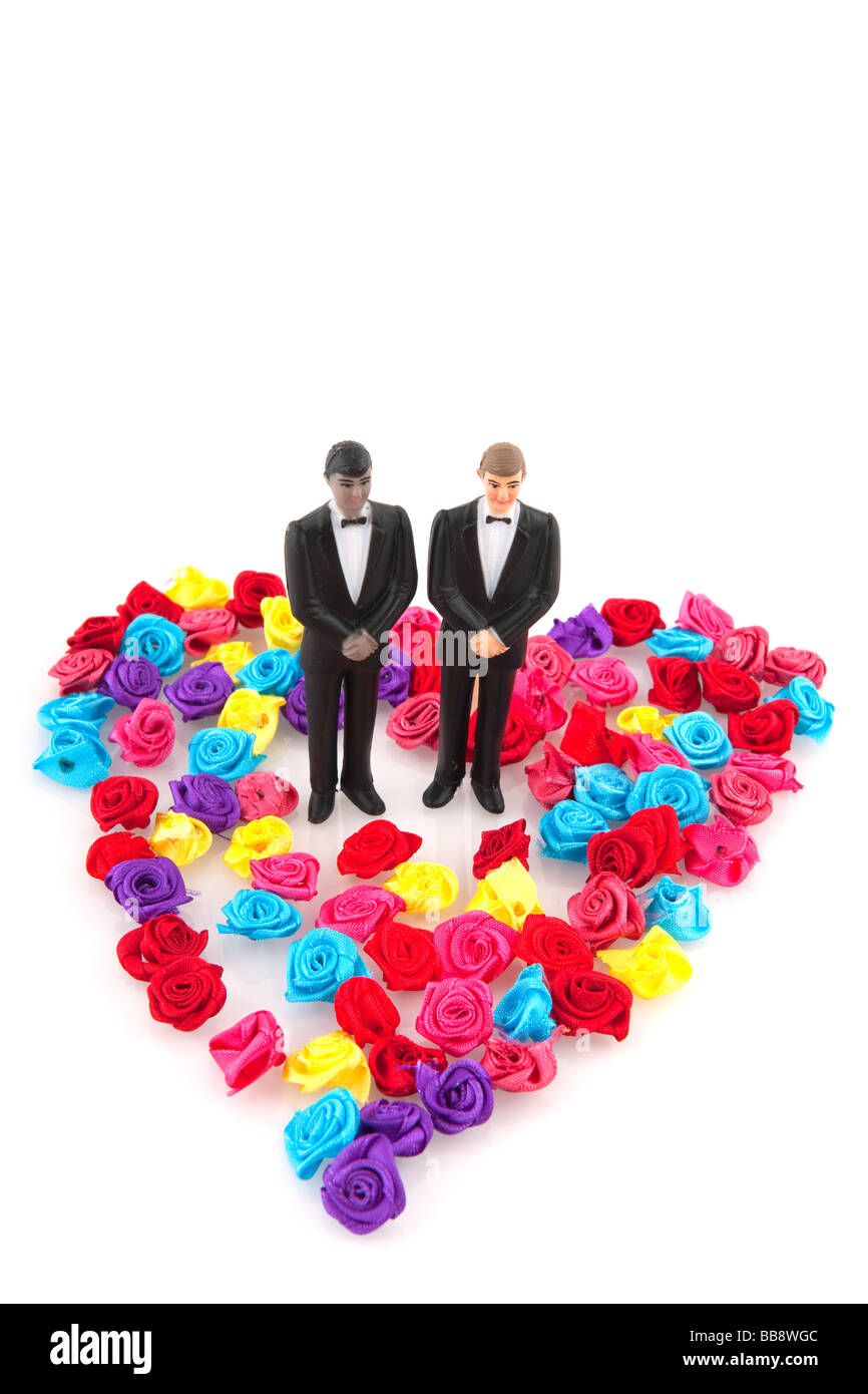 Matrimonio gay in concetto colorati Foto Stock