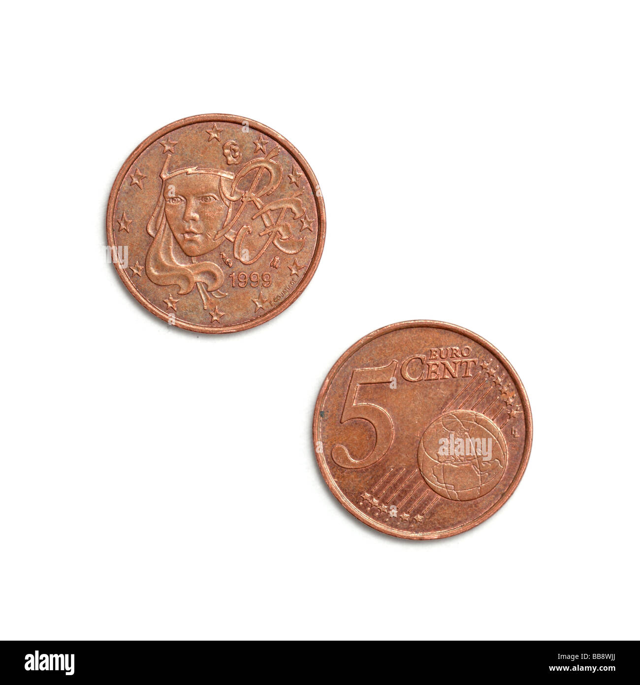 "Europeo 5 cent' Foto Stock