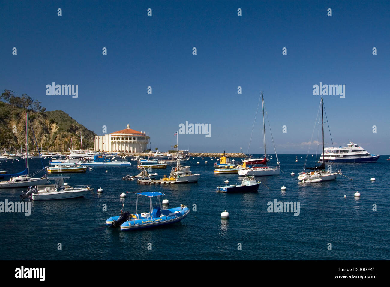 Il casinò di Catalina e Avalon Harbour sulla isola Catalina California USA Foto Stock