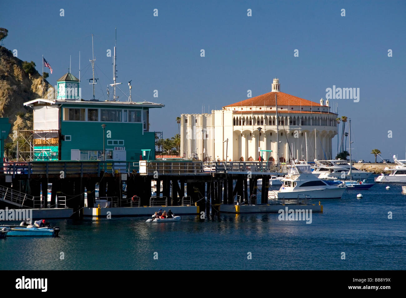 Il casinò di Catalina e Avalon Harbour sulla isola Catalina California USA Foto Stock