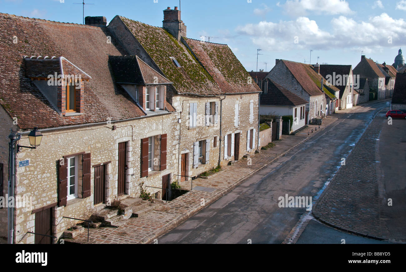 Rue de Jouy superiore di Provins Seine et Marne Francia Foto Stock