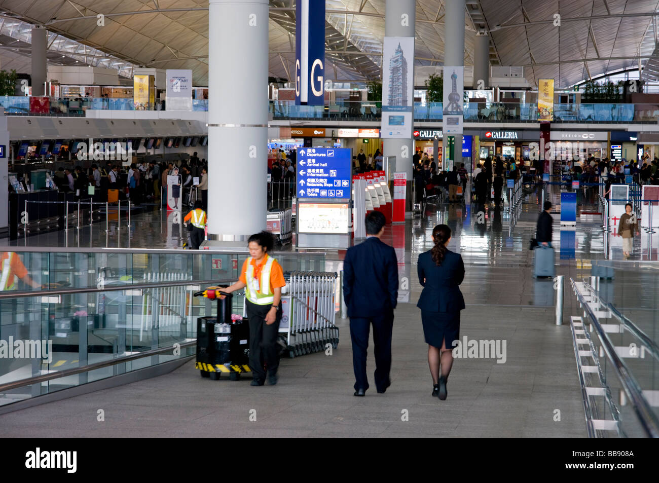 Asia cina hong kong Lantau aeroporto Chek Lap Kok 2008 Foto Stock